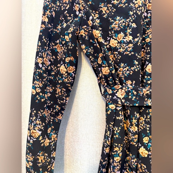 Floral Black Mini Dress - Picture 5 of 8